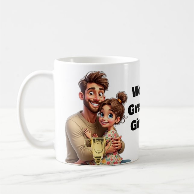 Mug LA PLUS GRANDE FILLE PAPA Cadeau pour lui Père (Gauche)