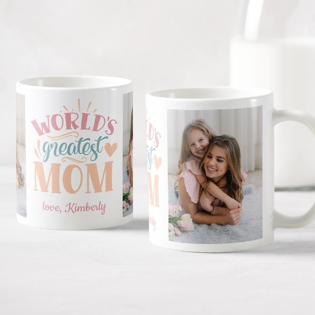 Mug La plus grande maman du monde Photo personnalisée (Créateur téléchargé)