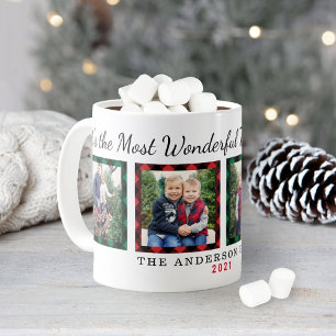 Mug La Plus Merveilleuse Plaid Photo de Noël