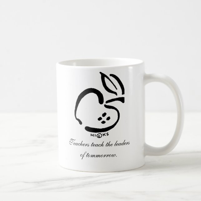Mug La pomme noire et blanche, professeurs enseignent (Droite)