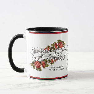 Mug La prière catholique de Totus Tuus Marie Jean-Pau