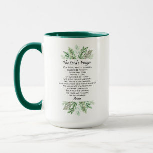 Mug La prière du Seigneur avec de la verdure ~ Matthie
