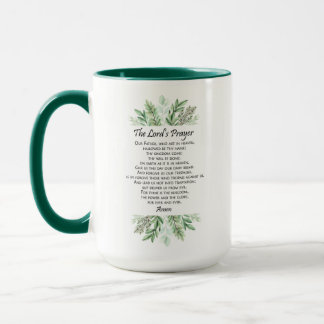 Mug La prière du Seigneur avec de la verdure ~ Matthie