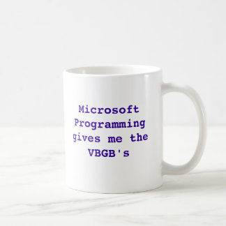 Mug La programmation de Microsoft me donne les VBGB