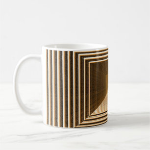 Mug La pyramide jaune Abstraite comprend en profondeur