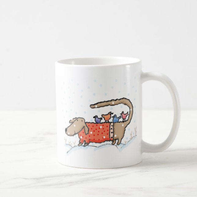 Mug "La queue des parapluies d'un Dachshund" (Droite)