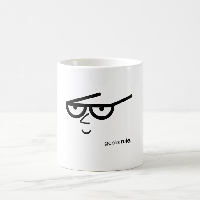 Mug "La Règle des Geeks" Visage drôle avec lunettes de (Centre)