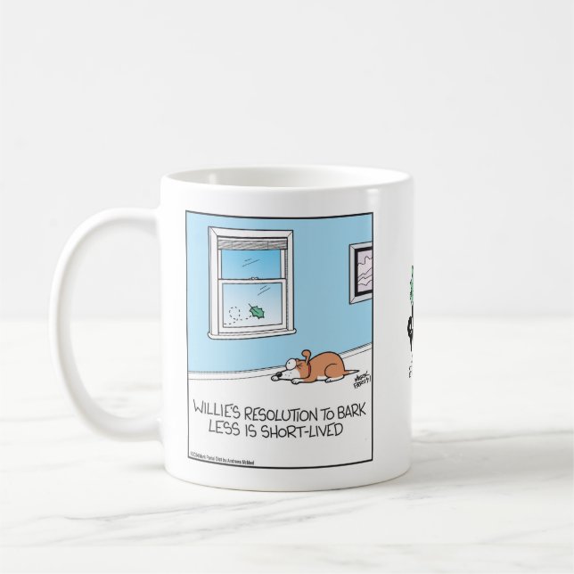 Mug La résolution du chien d'aboyer moins est de court (Gauche)