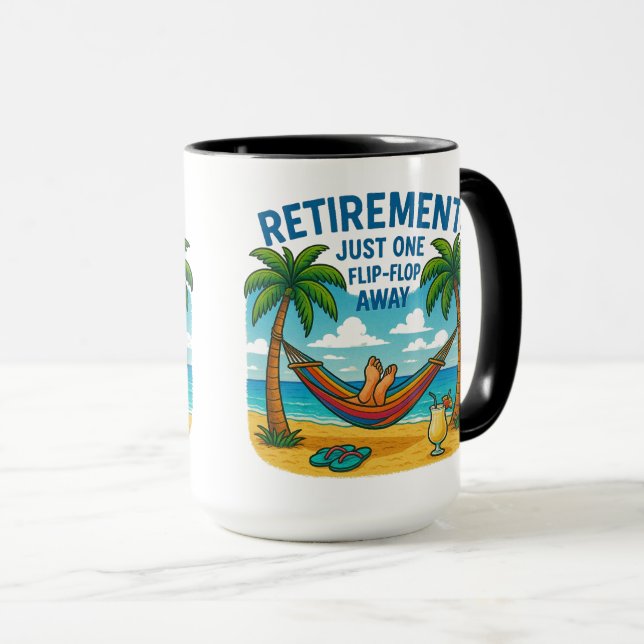 ☕ Mug : "La retraite : un seul revirement" (Devant droit)