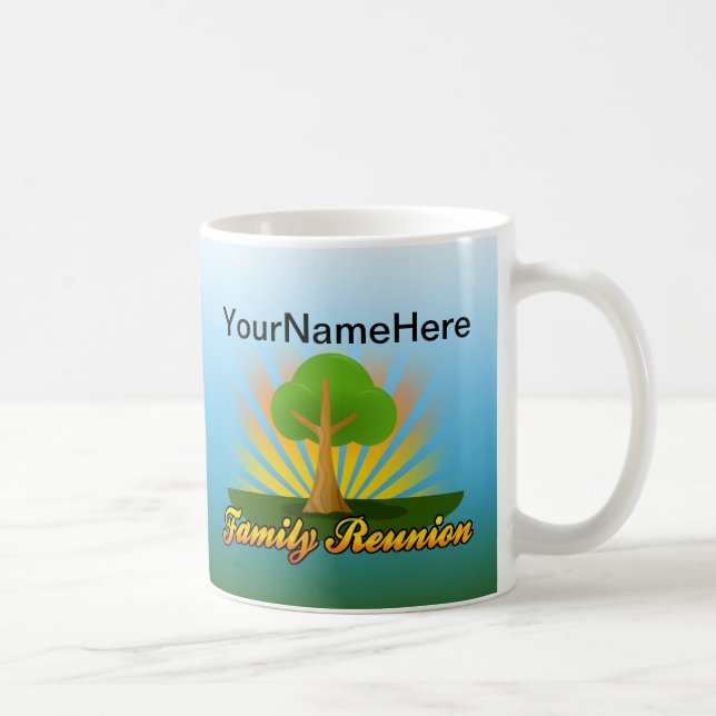 Mug La Réunion de famille faite sur commande, arbre (Droite)
