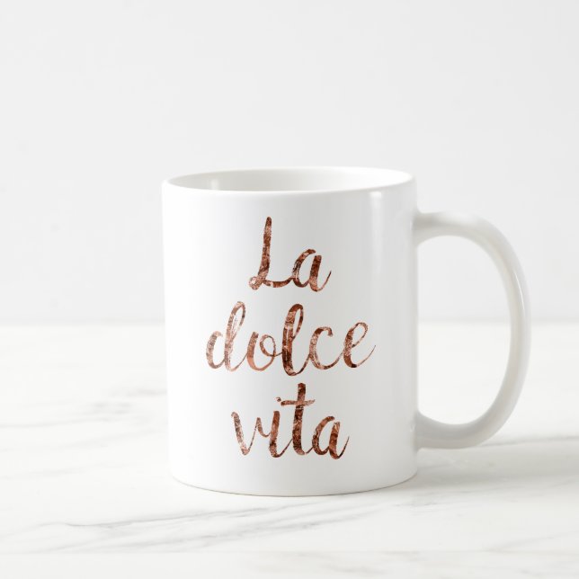 Mug La rose Dolce Vita d'or (Droite)