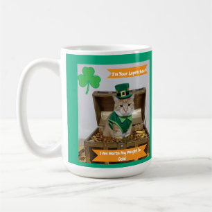 Mug La Saint-Patrick avec humour félin 
