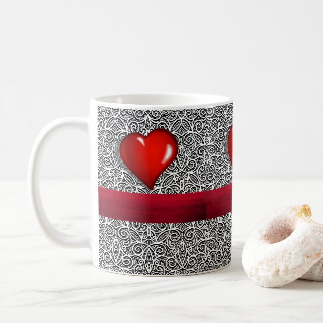 Mug La Saint-Valentin, les grenouilles (Avec donut)