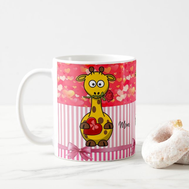 Mug La Saint-Valentin, les grenouilles (Avec donut)
