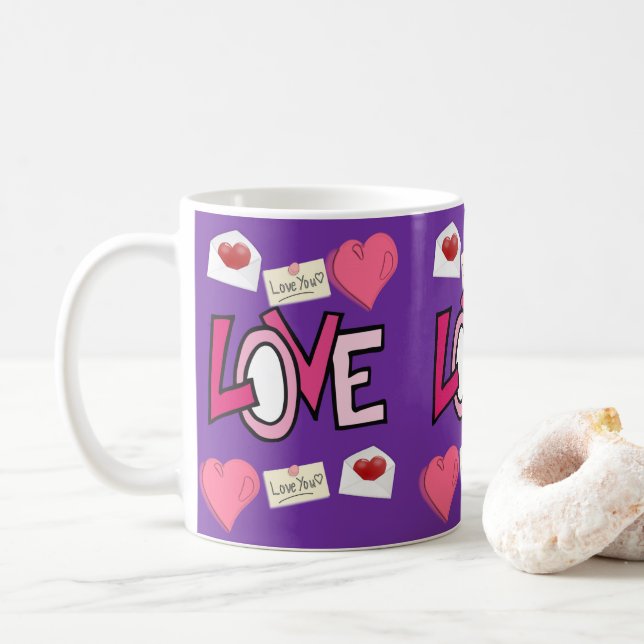 Mug La Saint-Valentin, les grenouilles (Avec donut)