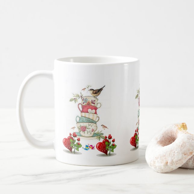 Mug La Saint-Valentin, les grenouilles (Avec donut)