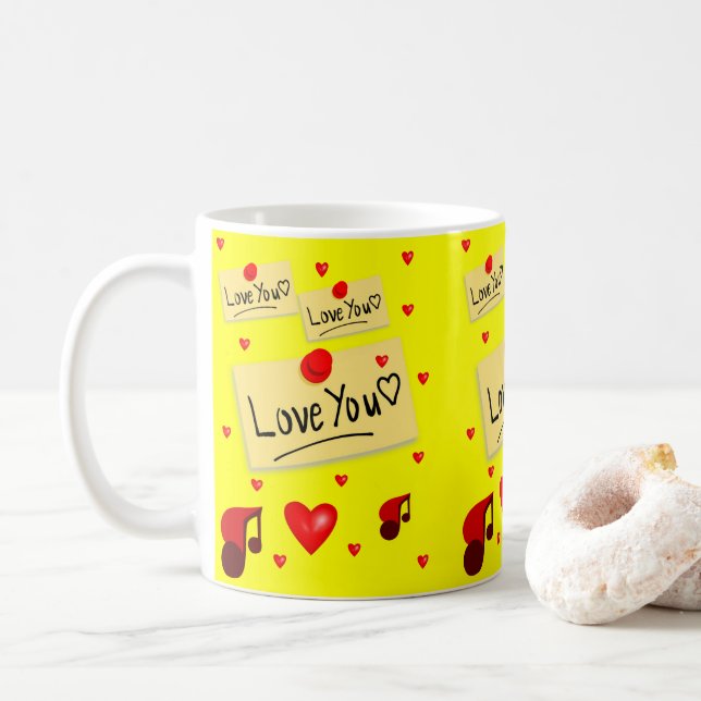Mug La Saint-Valentin, les grenouilles (Avec donut)