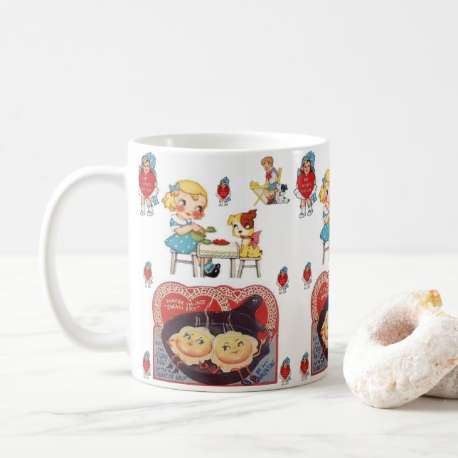 Mug La Saint-Valentin, les grenouilles (Avec donut)