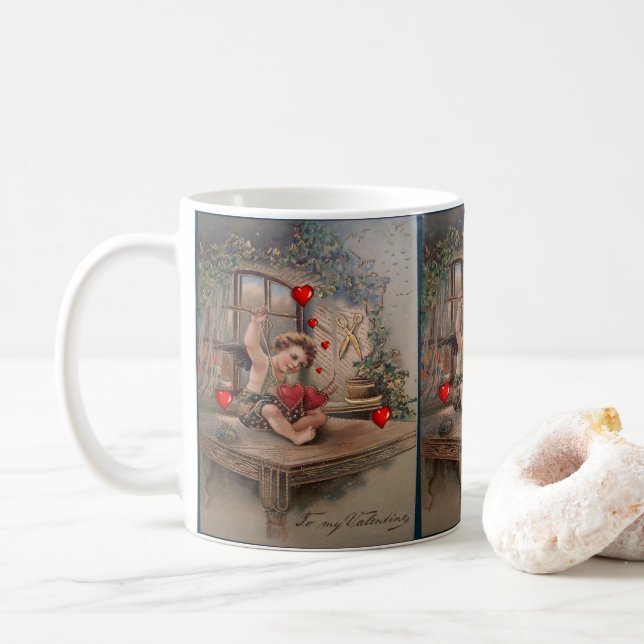 Mug La Saint-Valentin, les grenouilles (Avec donut)