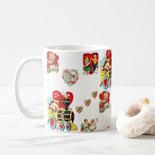 Mug La Saint-Valentin, les grenouilles (Avec donut)