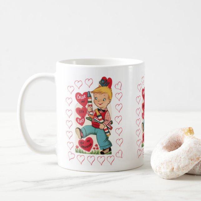 Mug La Saint-Valentin, les grenouilles (Avec donut)