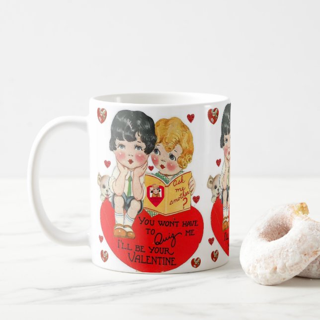Mug La Saint-Valentin, les grenouilles (Avec donut)