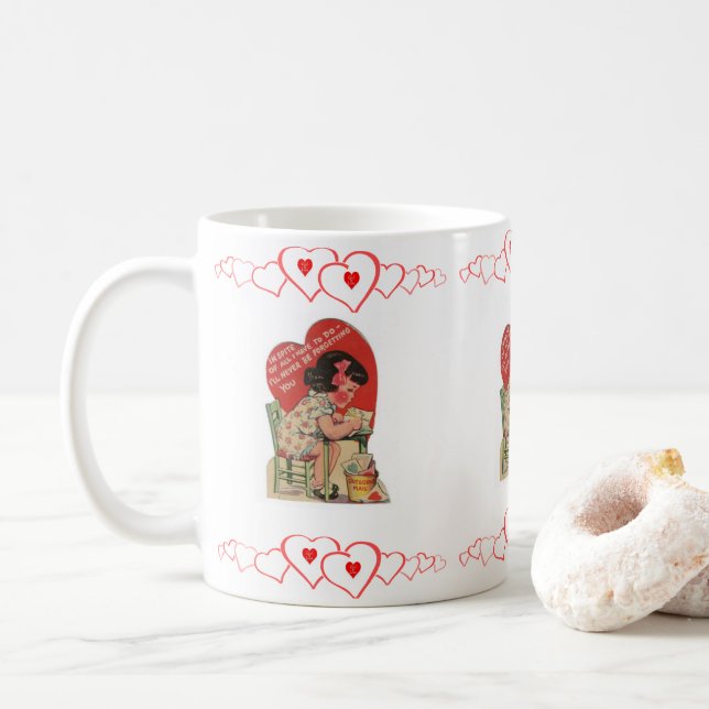 Mug La Saint-Valentin, les grenouilles (Avec donut)