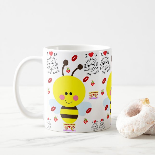 Mug La Saint-Valentin, les grenouilles (Avec donut)