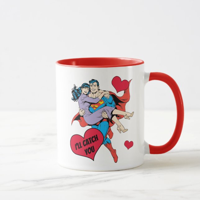 Mug La Saint-Valentin Superman | Je vais vous attraper (Droite)