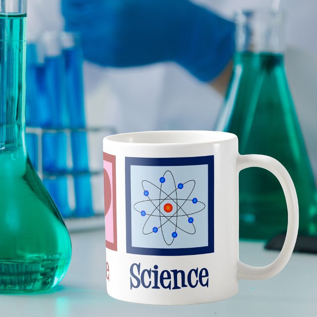 Mug La science de l'amour pour la paix (Créateur téléchargé)