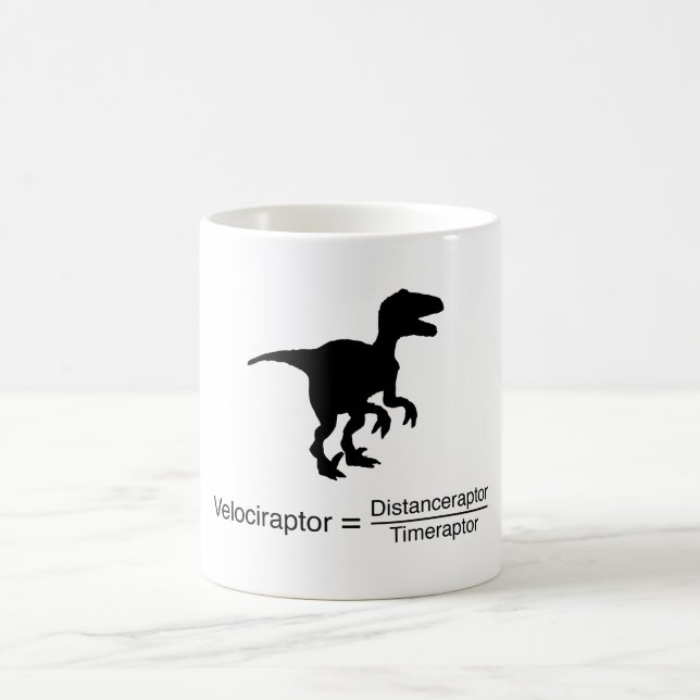 Mug la science drôle de velociraptor (Centre)