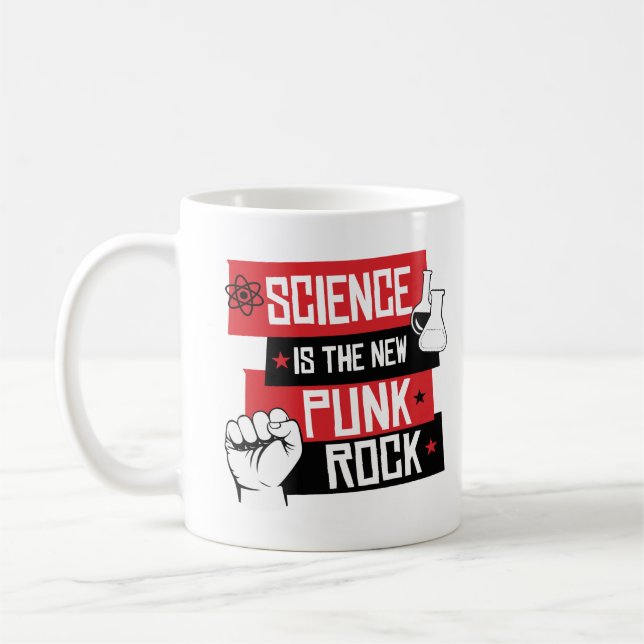 Mug La SCIENCE EST le NOUVEAU PUNK ROCK - RÉSISTEZ - - (Gauche)