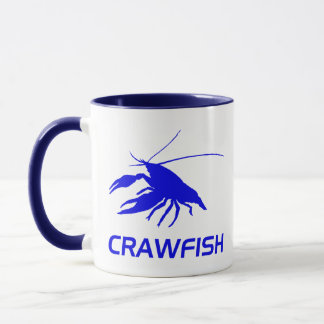 Mug la silhouette de l'écrevisse (rouge)