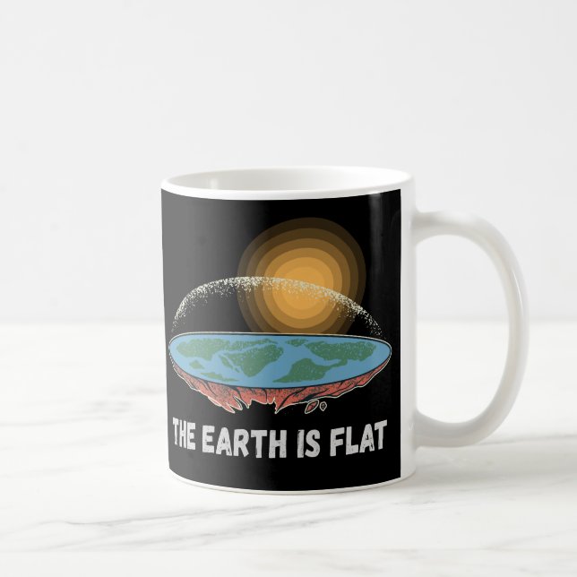Mug La Terre Est Une Théorie Humoristique Plate (Droite)