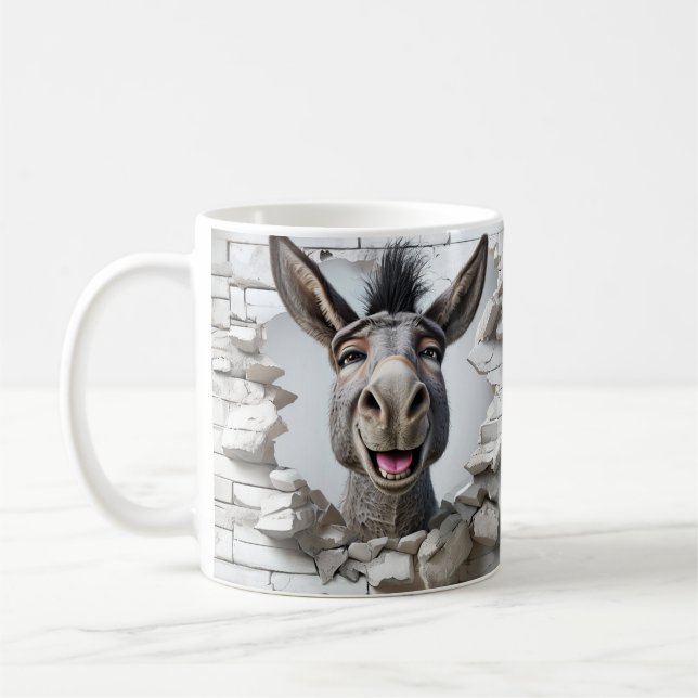 Mug La tête Animée de l'âne apparaît murale cassante (Gauche)