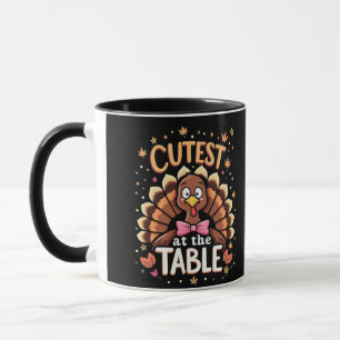 Mug La Turquie à la table drôle Thanksgiving