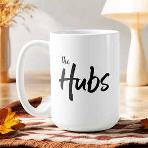 Mug La typographie drôle du marié ou du mari The Hubs