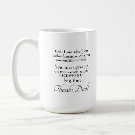 Mug La typographie meilleur papa dans le monde l'amour