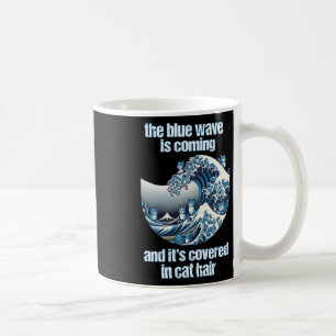 Mug La Vague Bleue Vient Couverte De Cheveux De Chat D