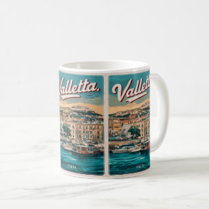 Mug La Valette vintage, Malte voyage souvenirs et cade