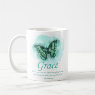Mug La Verse des papillons de la Bible chrétienne des 