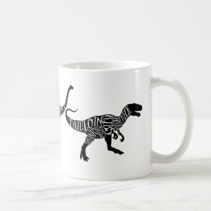 Mug La viande de diplodocus de Trex de dinosaure coupe