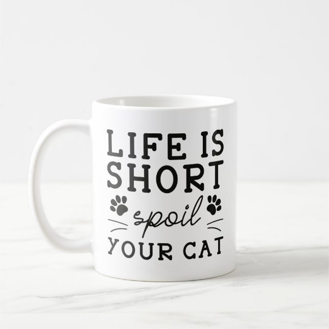 Mug La Vie, c'est du gâteau court, ton chat (Gauche)