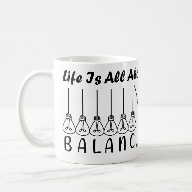 Mug La vie, c'est l'équilibre de l'inspiration de moti (Gauche)