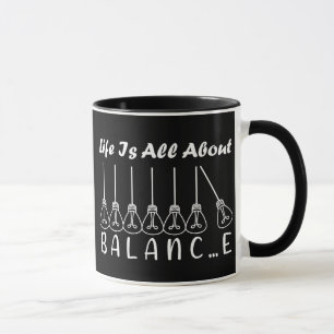 Mug La vie, c'est l'équilibre de l'inspiration de moti