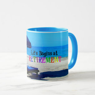 Mug La vie commence à la retraite