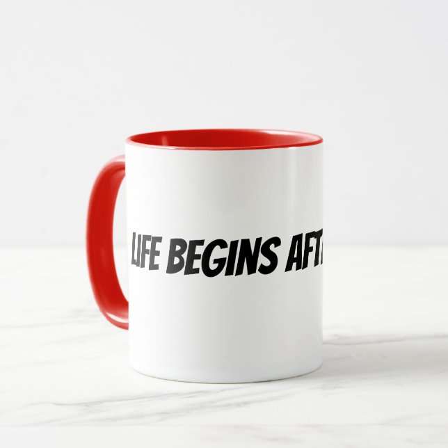 Mug la vie commence après le café (Devant gauche)