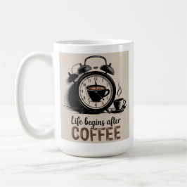 Mug La vie commence après le café classique Mug, 11 oz