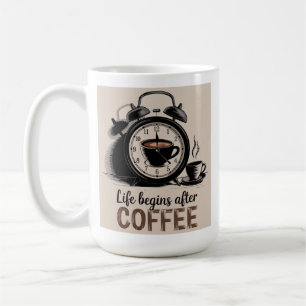 Mug La vie commence après le café classique Mug, 11 oz