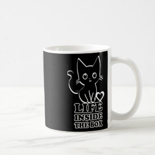 Mug La Vie Dans La Boîte - Chat Kitty Noir